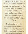 Purevia, Sweetener Stevia Zero Calorie, 80 Count