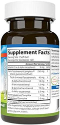 Carlson Tocomin SupraBio Full Spectrum Tocotrienol Complex NonGMO Tocotrienols Alpha Beta Gamma Delta 120 Softgels
