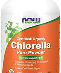Now Foods Supplements Organic Chlorella Powder With Naturally Occurring Chlorophyll Betacarotene Mixed Carotenoids Vitamin C Iron And Protein 1Pound