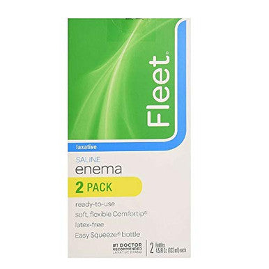 Fleet Laxative Saline Enema For Adult Constipation 4.5 Fl Oz 2 Bottles (6 Pack)