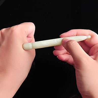 Leosense Jade Acupressure Pen - Deep Tissue Trigger Point Massage Therapy Tool - Reflexology Pressure Point Meridian Massager For Full Body Relax Natural Jade Stone Facial Massage Beauty Pen