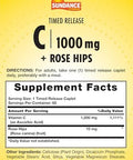 Sundance Vitamin C 1000Mg With Rose Hips 60 Coated Caplets Timed Release Vegetarian Nongmo And Gluten Supplement