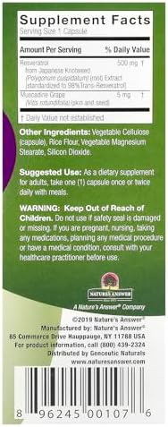 Genceutic Naturals Wild & Pure Resveratrol Vegetarian Capsules 60Count