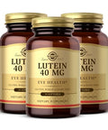 Solgar Lutein 40 Mg 30 Softgels (Pack Of 3) - Supports Eye Health - Helps Filter Out Blue Light - Contains Floraglo Lutein - Gluten Free Dairy Free 90 Total Servings
