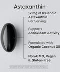 Sports Research Triple Strength Vegan Astaxanthin Supplement From Algae - Plant Based Softgels For Antioxidant Activity Skin & Eye Health - Non-Gmo Verified Made With Coconut Oil - 12Mg 60 Count