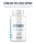 Revive Md Brain Supplement For Memory & Focus Stimulant-Free Nootropic Formula For Cognitive Health With Niacin Vitamins B6 & B12 Acetyl-L-Carnitine Hcl & Alpha-Gpc 150 Capsules (30 Servings)