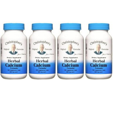 Christopher'S Original Formulas Herbal Calcium Natural Bone Support 100 Caps Pack Of 4