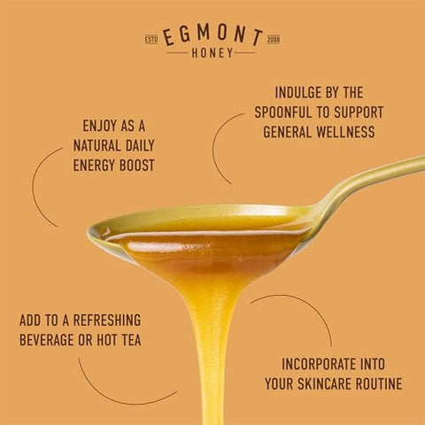 Egmont Honey Raw Manuka Honey MGO 50+ 17.6oz (500g) NON-GMO, Kosher, Recycled plastic jar, Traceable 100% Pure Authentic New Zealand Honey, MGO Certified
