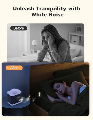 Afuosy White Noise Sound Machine With 20 Soothing Sounds 18-48H Powerful Battery 3 Timers Memory Function And White Noise Machine For Sleeping Portable Sound Machine For Baby Adult Fathers Day