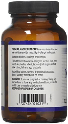 Twinlab Magnesium400 Mg - 100 Cap Pack Of 3