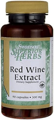 Swanson Red Wine Extract 500 Milligrams 90 Capsules