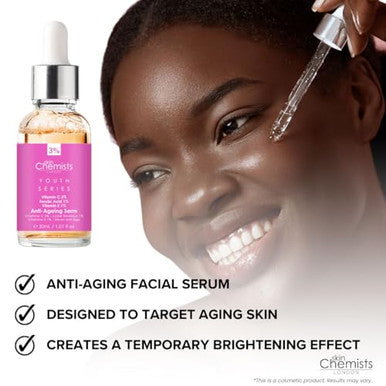 Skin Chemists Vitamin C Face Serum Anti Aging Serum - Powerful Blend Of 3% Vitamin C 1% Ferulic Acid And 1% Vitamin E Anti Aging Skin Brightening - Collagen Boosting Serum