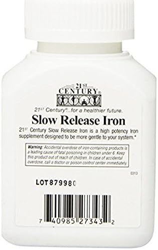 21St Century Slow Release Iron Tablets 60 Ea