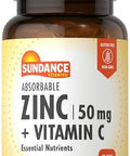 Sundance Absorbable Zinc With Vitamin C 50Mg 50 Softgels Essential Nutrients Nongmo And Gluten Supplement