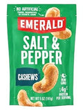 Emerald Nuts Salt and Pepper Seasoned Cashews (1Pack) 5 Oz Resealable Bag Kosher Certified NonGMO Contains No Artificial Preservatives Flavors or Synthetic Colors