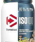 Dymatize Iso100 Hydrolyzed Fruity Pebbles Protein Powder Bundle 25G Protein 5.5G Bcaas 5 Pound + 20 Servings