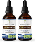 Secrets of the Tribe Ashwagandha Tincture Alcohol-Free Extract, Ashwagandha Withania Somnifera Anti-Stress and Relaxation 2x4 OZ