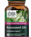 Gaia Herbs Resveratrol 150 Beauty & Radiance Antioxidant Support Supplement Made With Japanese Knotweed Contains 150 Mg Transresveratrol Per Serving 50 Liquid Phytocapsules (25Day Supply)