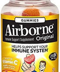 Airborne Assorted Fruit Flavored Gummies 21 Count 1000Mg Of Vitamin C And Minerals & Herbs Immune Support (Pack Of 4)