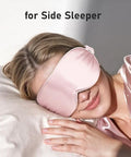 Litbear 100% 22 Momme Mulberry Silk Sleep Mask - 3D Contoured Eye Mask For Men Women Soft Breathable Sleeping Mask With Adjustable Strap Perfect Blocks Light For Sleeping (Pale Pink)