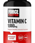 Force Factor Vitamin C 1000Mg Immune Support Supplement, Vitamin C Supplement Immunity Vitamins Plus Antioxidant Support, Premium Quality, Vegan, 60 Vitamin C Tablets