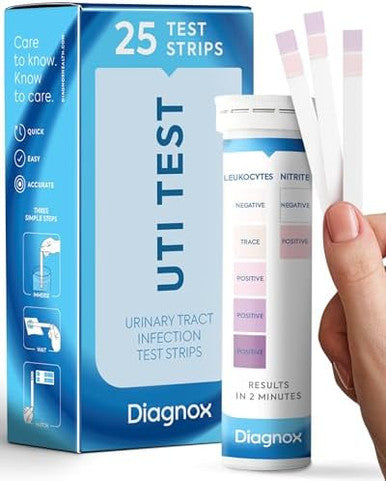 Diagnox Health Diagnox Uti Test Strips " Fdaotc Cleared At Home Uti Test For Women " Clear & Accurate Results Large Pads Hygienic Handle Urinary Tract Infection Test " 6 Count