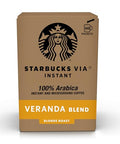 Starbucks VIA Instant Coffee, Light Roast Coffee, Veranda Blend, 100% Arabica, Single-Serve, 1 Box (50 Packets)