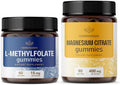 HERBAMAMA LMethylfolate and Magnesium Kit Bundle of 15 mg LMethylfolate and 400 mg Magnesium Citrate Gummies Vegan NonGMO GelatinFree 2 Pack