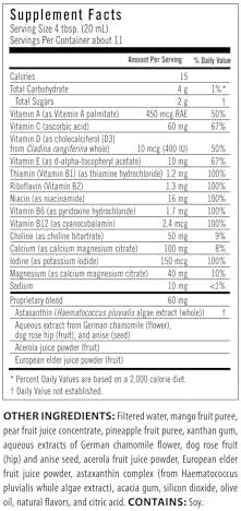 Flora Kid'S Multi Essentials Plus Liquid Multivitamin Formula Supports Immune System & Healthy Growth Vitamins A C E D & B12 Vegan Gluten & Dairy 7.6 Fl. Oz. Glass Bottle