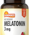 Sundance Melatonin Fast Dissolve 3Mg 150 Fast Dissolve Tablets Natural Berry Flavor Vegetarian Nongmo And Gluten Supplement