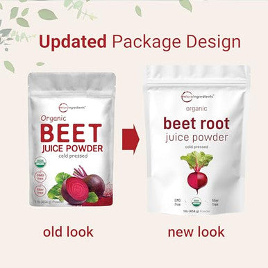 Micro Ingredients Organic Beet Root Juice Powder 1 Pound Cold Pressed Water Soluble High Concentrated Raw Beet Supplement Superfood Drink Mix Non-Gmo Vegan Friendly Plant Based