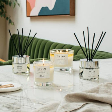 Neom Happiness Scented Candle 3 Wick Essential Oil Aromatherapy Candle Neroli Mimosa & Lemon Scent To Make You Happy