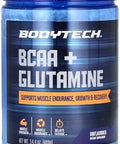 Bodytech Bcaa + Glutamine Powder - Unflavored For Enhanced Muscle Recovery Strength And Endurance Supports Post-Workout Recovery And Daily Performance (14.4 Oz./59 Servings)