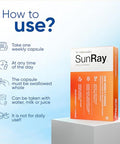 Immunotec Sunray Calcifediol Vitamin D Supplement | Fast-Acting Once-Weekly Vitamin D | High Bioavailability 25-Hydroxyvitamin D | Immune Mood Bone & Muscle Support 7 Capsules