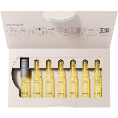 Babor Multi Vitamin Ampoule Concentrate Revitalize Dull Tired Skin Vitamin A Increases Radiance Vitamin C Evens Tone Niacinamide Supports Skin Barrier Vitamin Skincare Capsules 7 Treatments
