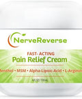 Nervereverse Nutrition For Nerves Nervereverse Neuropathy Pain Relief Cream For Feet Hands Legs Toes. Large 4 Oz. Jar. Fastacting Maximum Strength Cream With 4% Menthol Msm Lcarnitine Larginine Vitamin E Vitamin B6