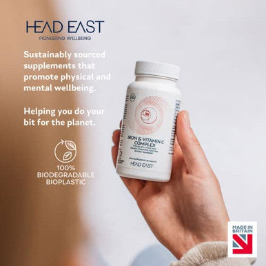 Head East Iron & Vitamin C Complex with B6 B12 and Folic Acid