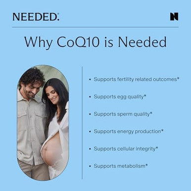 Needed. CoQ10 200mg Supplement 30 Count Ubiquinol 200mg For Women and Men Coenzyme Q10 Preconception Health Supplement Non GMO Softgels