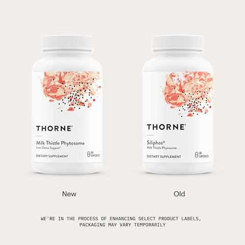 Thorne - Milk Thistle Phytosome (Formerly Siliphos) - Botanical Extract Complex For Antioxidant And Liver Support - Third-Party Certified - Gluten Dairy & Soy-Free 90 Capsules