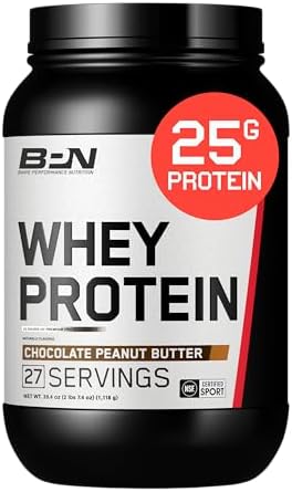 Bare Performance Nutrition Bpn Whey Protein + Casein Protein Powder Blend Fudge Chocolate 25G Protein Per Serving Supports Lean Muscle Recovery 27 Servings Third Party Tested
