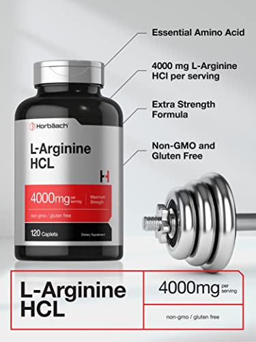 Horbaach L Arginine Hcl 120 Cap 4000Mg