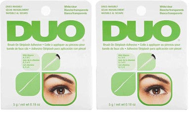Duo Brush-On Lash Adhesive With Vitamins A C & E Clear 0.18 Oz 2-Pack