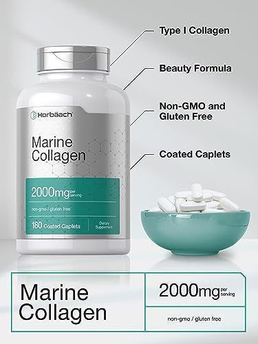 Horbaach Marine Collagen Peptides 180 Cap 2000Mg