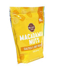 Wellsley Farms Salted & Dry Roasted Macadamia Nuts (1 Bag) Lightly Seasoned with Sea Salt 10 oz Resealable Bag Kosher KetoFriendly.