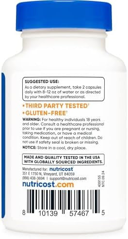 Nutricost Liposomal Glutathione Supplement 60 Capsules 720 Mg Per Serving Vegan Gmo 30 Servings