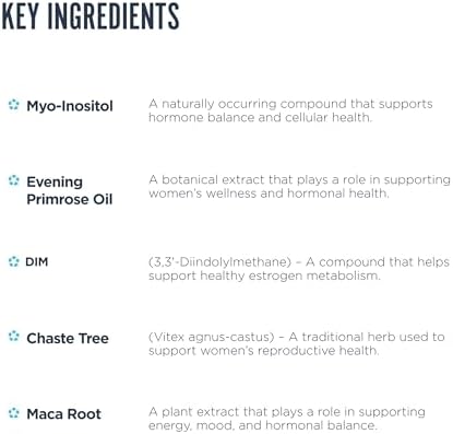 Revive Md Hormone Balance For Women - Hormone Support With Myo-Inositol Chaste Berry Dim Vitamin C & E And Evening Primrose Oil - Women'S Health Supplements For Hormonal Balancing - 180 Capsules
