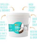 BetterBody Foods Refined Organic Coconut Oil with Neutral Flavor and Aroma, Non-GMO, Cooking Oil, 1 Gallon