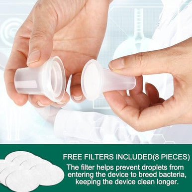 Giyosk Breathing Exercise Device For Lungs Lung Expansion And Mucus Relief Device Portable Expiratory Breathing Exerciser With A Set Of Accessories Breathing Trainer For Lung Cleanse(Green)
