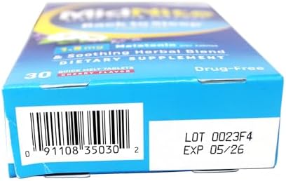 MidNite Sleep Cycle Support Back to Sleep Low Dose Melatonin and Herbal Blend Cherry Flavor 30 Quick Melt Tablets (Pack of 4)
