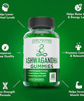 Atlantis Nutrition Ashwagandha Gummies - 1500 Mg Per Serving - Promotes Calmness, Improves Mood, Boosts Energy Levels & Strengthens Immune System - Formulated With Vitamin D & Zinc - Vegan 60 Count